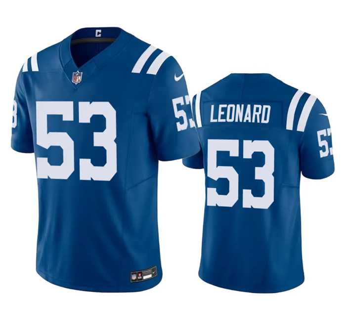 Men & Women & Youth Indianapolis Colts #53 Shaquille Leonard Blue 2023 F.U.S.E Vapor Untouchable Stitched Football Jersey